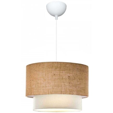 Suspension en tissu effet lin Nature