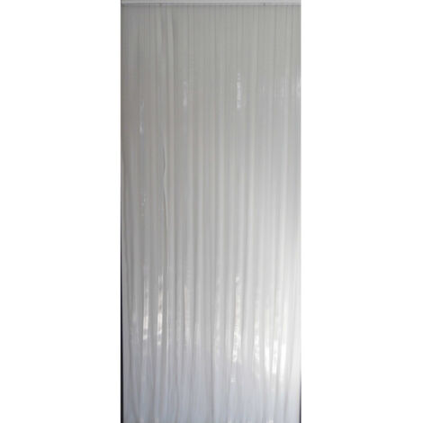 Rideau de porte transparent 90x220 cm – Polyéthylène léger – 34 lanières de 24 mm – Protection contre vis-à-vis et insectes – Morel
