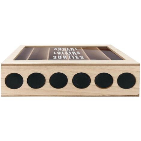 Tirelire compartimentée Shopping 30x20 cm (Lot de 2)