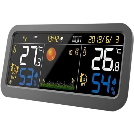 Station météo électronique couleur avec capteur extérieur (1/4)
