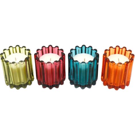 Lot de 4 bougeoirs en verre ou cristal - Arts de la table