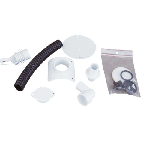 Collecteur d'eau blanc pour gouttière circulaire (Lot de 2) Pour descente circulaire 80 mm (1/3)