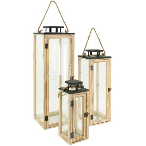 Location Lanternes en bois (Lot de 2 Location Lanternes en bois (Lot de 2