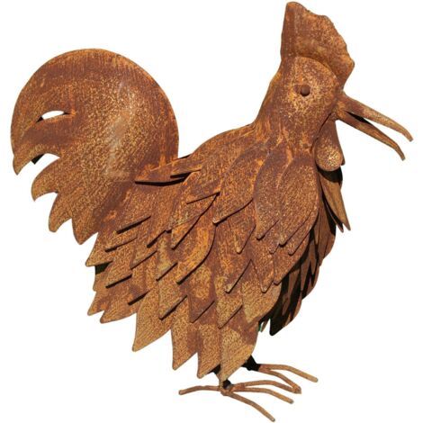 Coq en fer forgé rouillé (1/4)