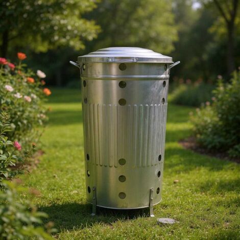 Composteur En Métal Novatool 500L Extensible à 1000L - Grille Aérée, Montage Facile, Idéal Pour Jardin Ou Potager