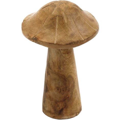 Champignon déco en manguier 15 x 12 cm (1/4)
