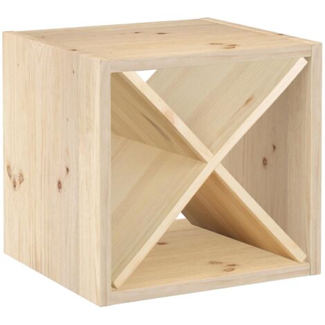 Cube avec range bouteille en pin 12 bouteilles Dinamic