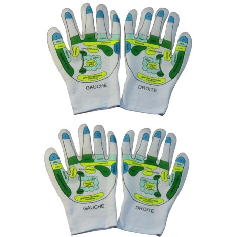 Gants hydratants Réflexologie &amp, Spa (Lot de 2 paires) (1/3)