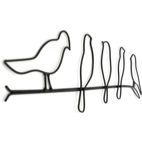 Art Mural En Métal, Sculpture Oiseau Silhouette, Signe D'Oiseau Figurine Décoration, Décoration Murale Pour Balcon, Jardin, Salon - Maison