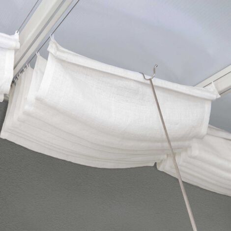 Stores de toit effet lin pour pergola Pour pergola 3x8.6 m