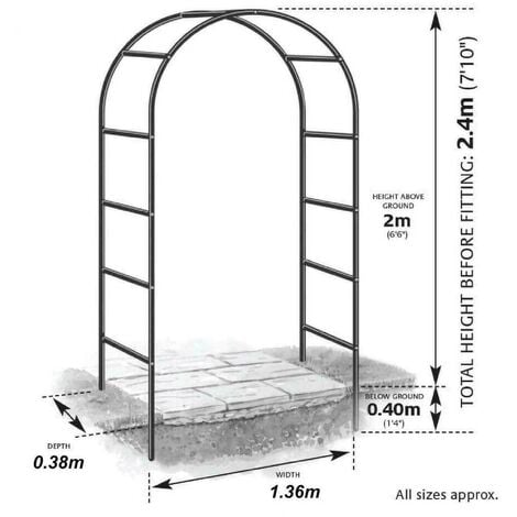 Arche déco en fer noir Atea