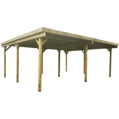 Carport en bois 2 emplacements 6x5 m Basic