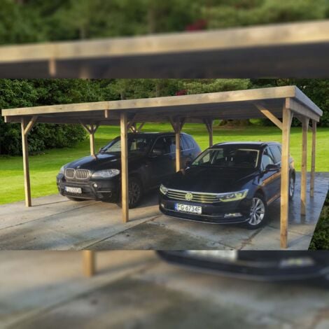 Carport en bois 2 emplacements 6x5 m Basic