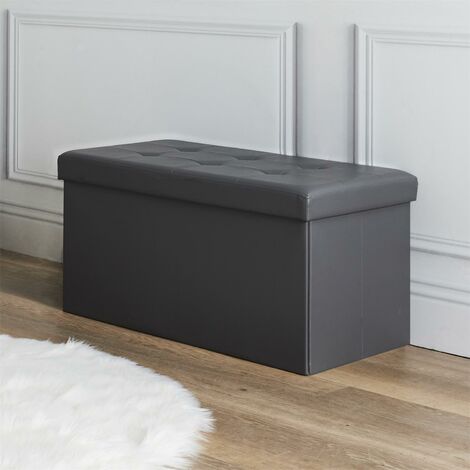 Banc coffre de rangement en polyuréthane Zoé
