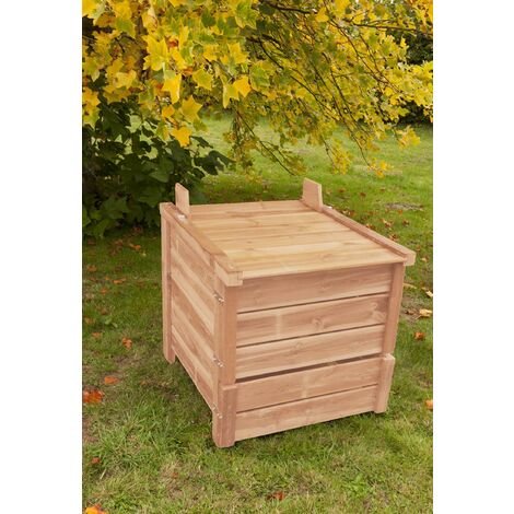 Composteur de Jardin Timbela M800 - 91 x 91 x H85 cm / 704L - Composteur De  Jardin En Métal - Bac à compost