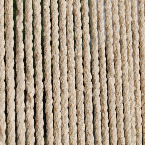 Rideau de porte en corde beige Toulon 100 x 230 cm