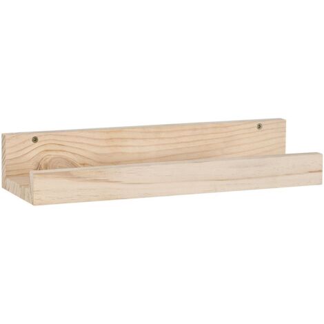 Étagère murale en pin massif 40 cm – Finition brute pour personnalisation – Résistance 30 kg – Quincaillerie fournie – Astigarraga (1/9)