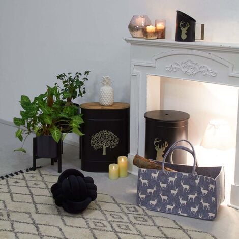 Lampe en bois et abat-jour ruban