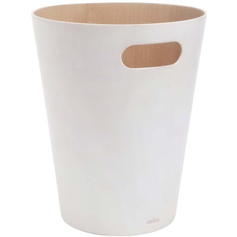 Corbeille à Papier de Bureau en Bois Blanchi Woodrow - Umbra
