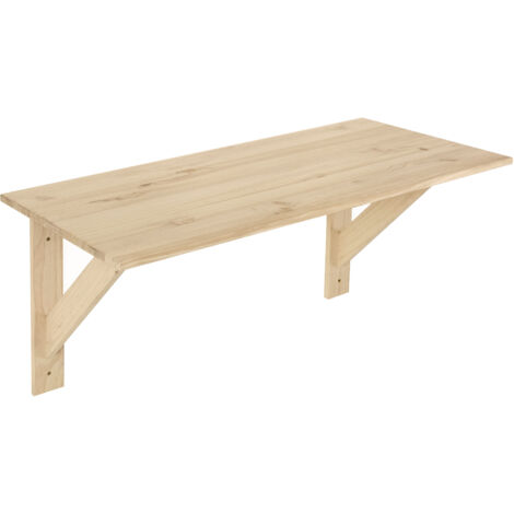Astigarraga – Table murale en pin massif – Dimensions 100x49 cm – Épaisseur 18 mm – Charge maximale 30 kg – Bois certifié PEFC – Prêt à peindre