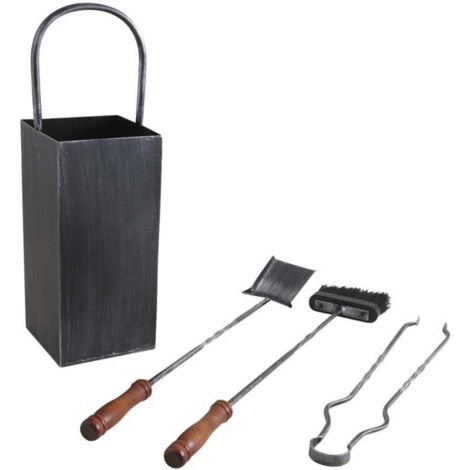 4 accessoires serviteur de cheminée en fer forgé DF53576 - Bricolage 4 accessoires serviteur de cheminée en fer forgé DF53576 - Bricolage