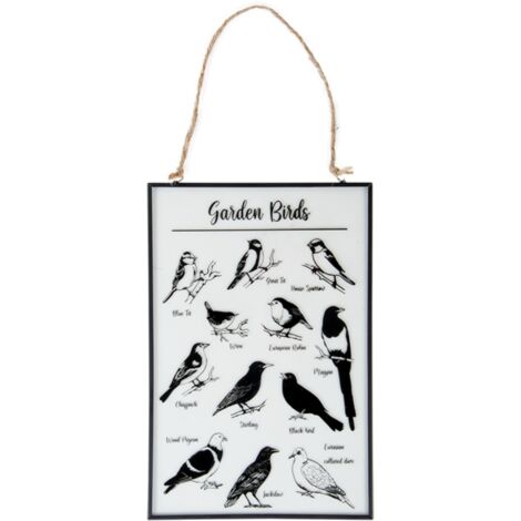 Tableau en verre oiseaux du jardin (1/2)