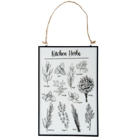 Tableau en verre herbes aromatiques (1/2)