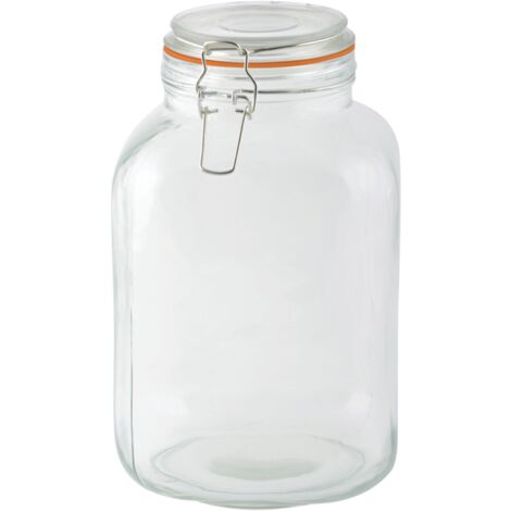 Bocal avec couvercle à rabat 3 L - D 14,3 x H 23,5 cm - Verre - Livraison gratuite (1/5)