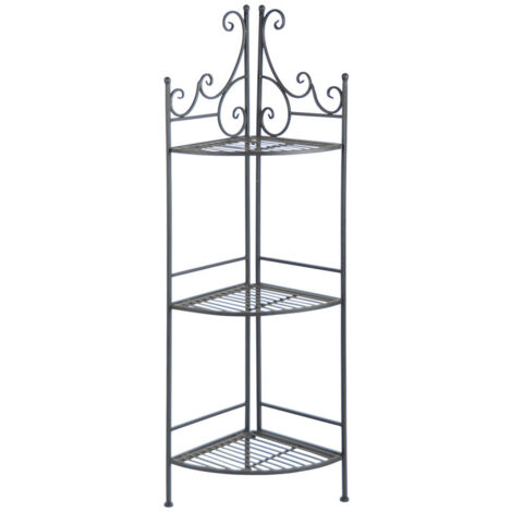 Etagère d'angle pliante 3 niveaux 114 cm (1/10)