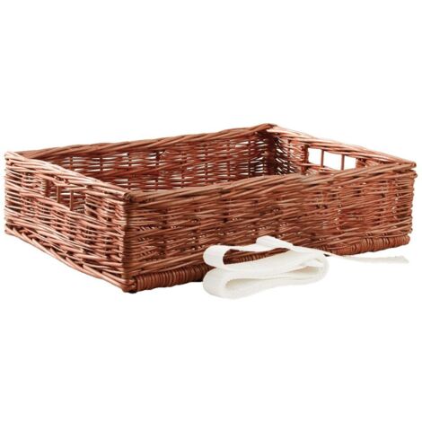 Panier ouvreuse cinéma en osier avec sangle ajustable à poser - Conforama