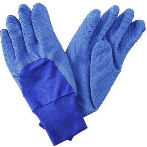 Gants de travail thermiques. Gants d'hiver imperméables double couche en  nylon antidérapant bleu
