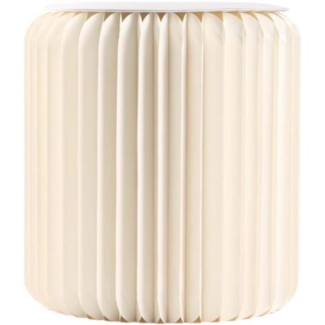 Pouf en carton plié 35 cm – Design moderne écologique – Dimensions compactes pour petits espaces – Confort optimal – Ideanature