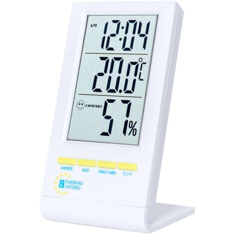 Thermomètre hygromètre 2 en 1 électronique - Blanc