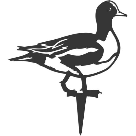 Animal décorarif canard siffleur en acier corten