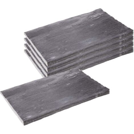 Palis de schiste ton ardoise – Lot de 5 – Dimensions 60x30cm – Épaisseur variable – Finition anthracite moderne – Haute résistance intempéries – Jardindeco