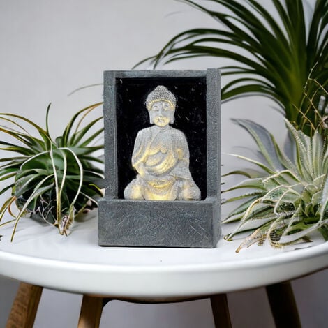 Fontaine extérieure en polyresine Bouddha