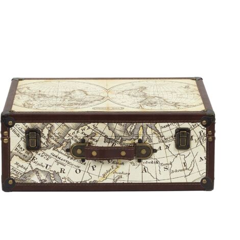 Set de 2 malles en bois Mappemonde
