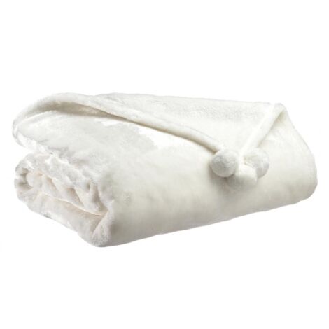 HLASMSPE - Chemin De Lit Polyester Avec Pompons - Gris 60x180 Cm - Décoration Et Protection De Lit - Pour Chambre, Hôtel - 7