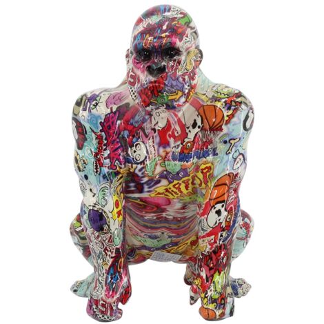 Signes Grimalt Figure de figure de gorille Figure Gorilla Animaux multicolores 20x21x31cm 28693 (1/5)