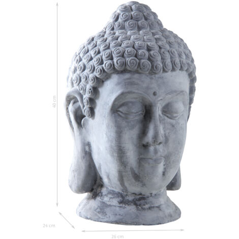 Tête de Bouddha fibre de ciment
