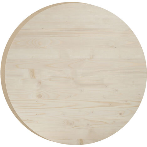 Astigarraga – Plateau rond en pin massif 75 cm – Épaisseur 3 cm – Finition naturelle non traitée – Robuste et durable pour usage intensif