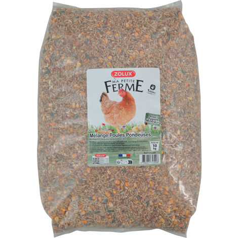Aliment composé pour poules pondeuses 10 kg – Mélange de graines et minéraux pour ponte optimale – Zolux