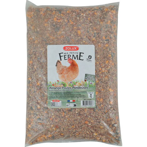 Aliment composé pour poules pondeuses 4 kg – Mélange de graines et minéraux pour ponte optimale – Nutrition complète volailles – Zolux (1/4)