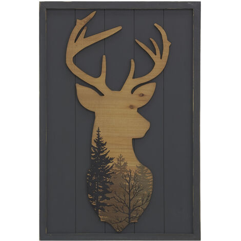 Cadre cerf 72 x 48 x 2 cm main image 1