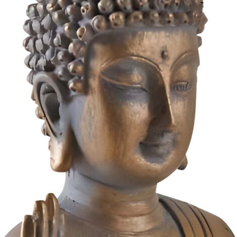 Bouddha assis en résine doré