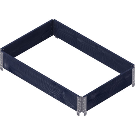 Carré potager Gardenbox 120 x 80 cm (Lot de 2) Noir (1/4)