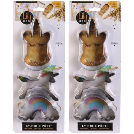 Emporte-pièces en métal licorne (Lot de 2) (1/4)