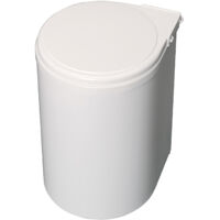 Emuca – Poubelle automatique à fixation sur porte 13 litres – Ouverture automatique à l'ouverture de la porte – Largeur minimum 40 cm – Plastique