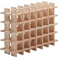 Casier à bouteilles en pin massif brut 24 bouteilles – Bois certifié PEFC – Montage sans outils – Longueur 75 cm, largeur 22 cm, hauteur 54 cm – Astigarraga
