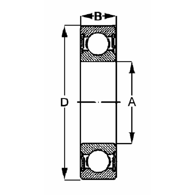 Cuscinetto radiale a sfere SKF 6201 - 2RSH - Ø 32-12